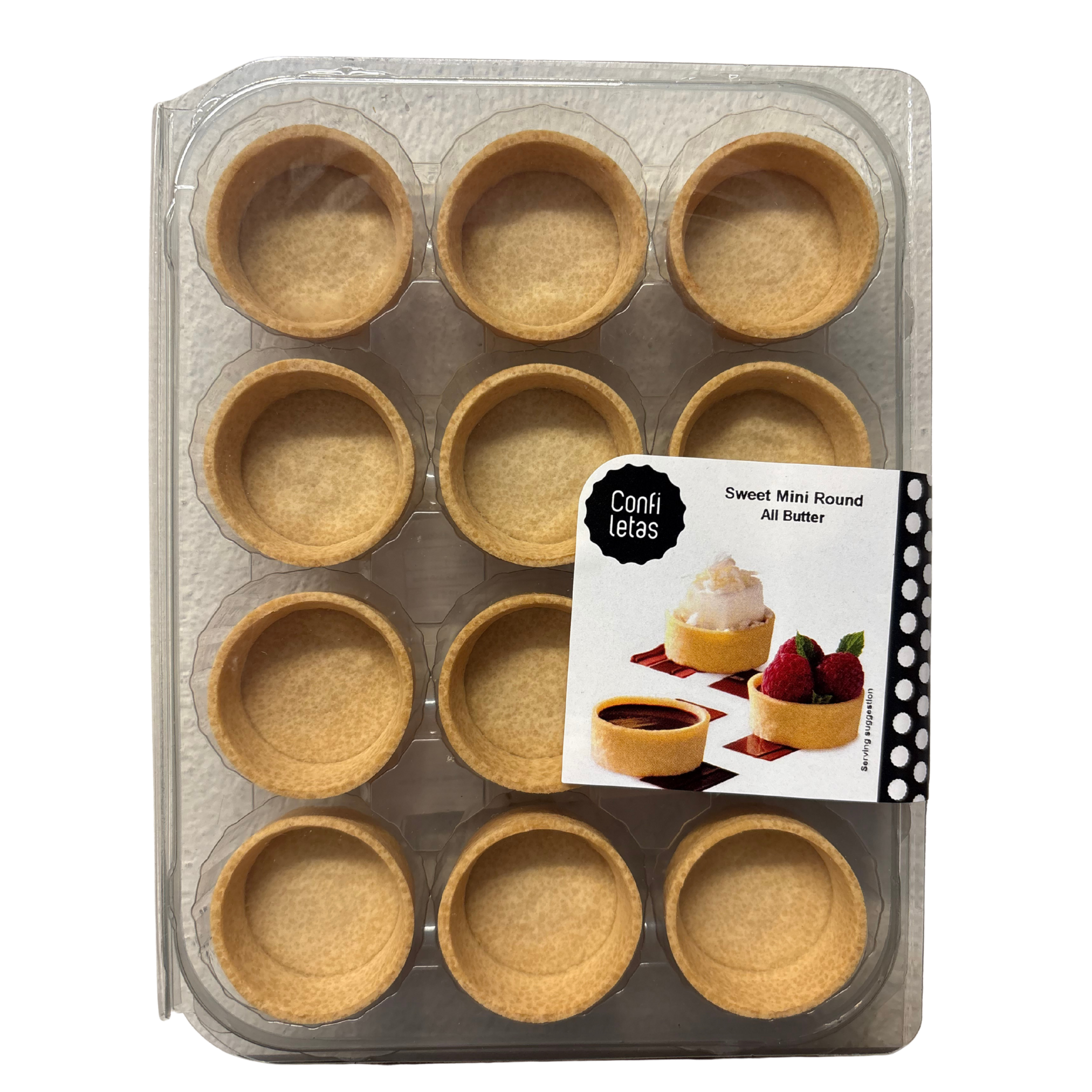 Confiletas Sweet Butter Canape Tartlet Cases 12pc