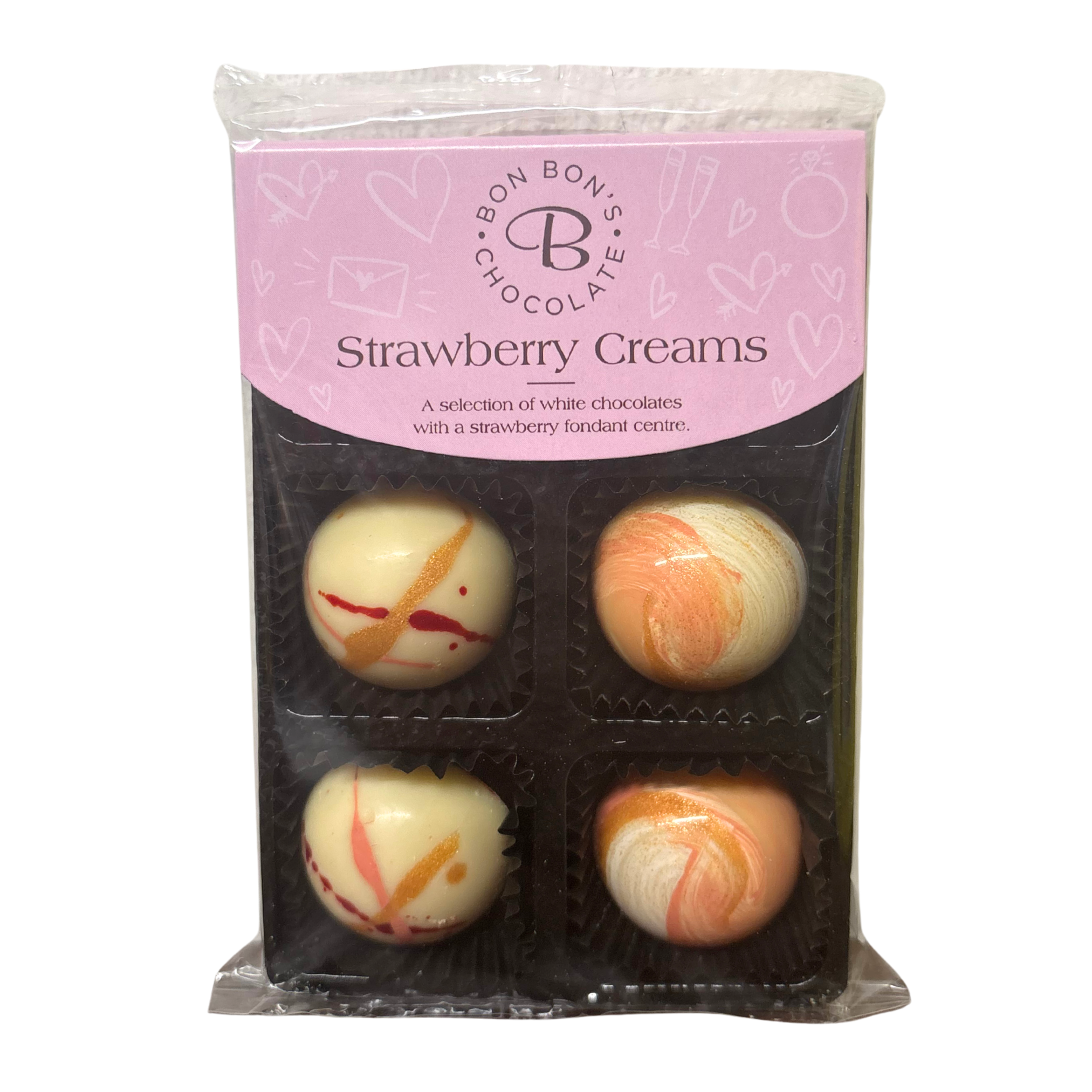Bon Bon's Strawberry Creams 50g