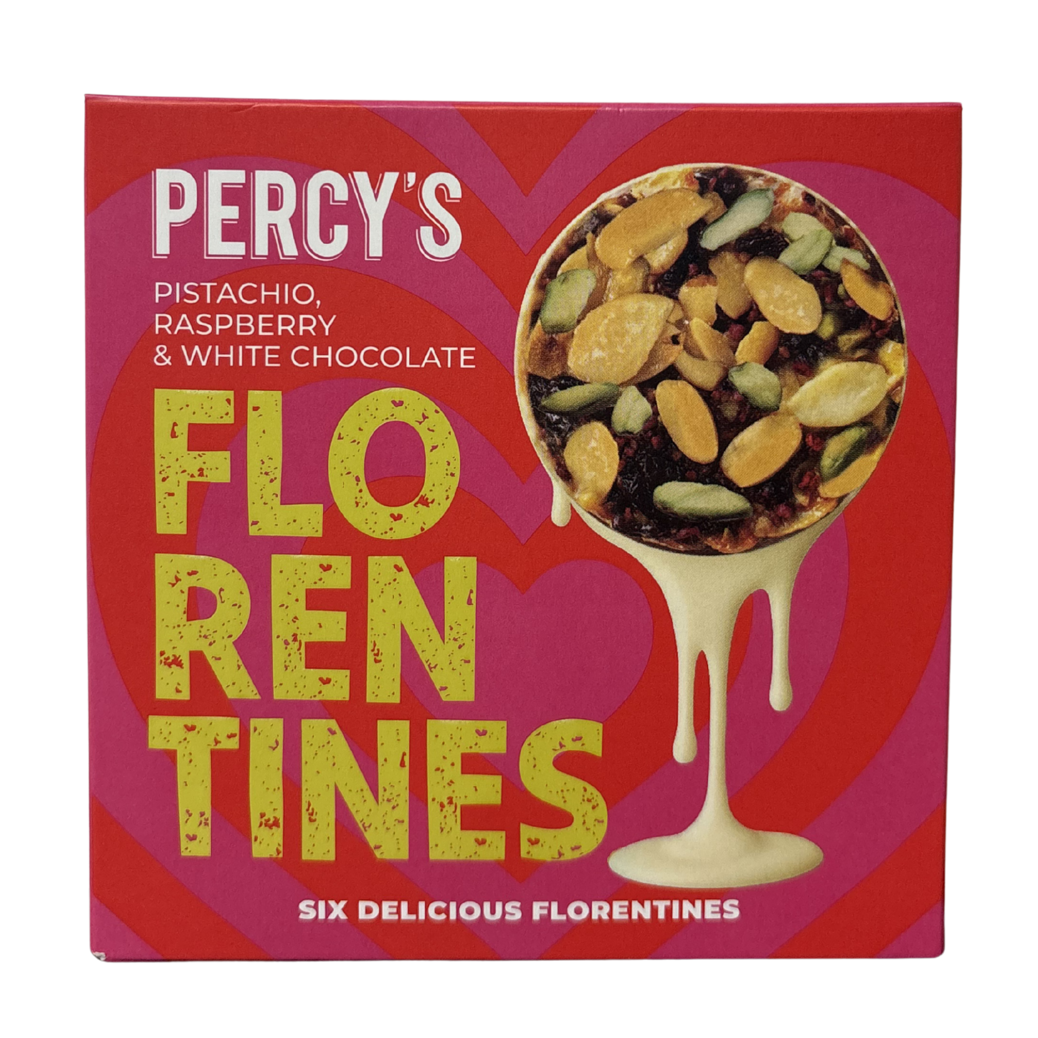 Percy's - Pistachio, Raspberry & White Choc Florentine 115g