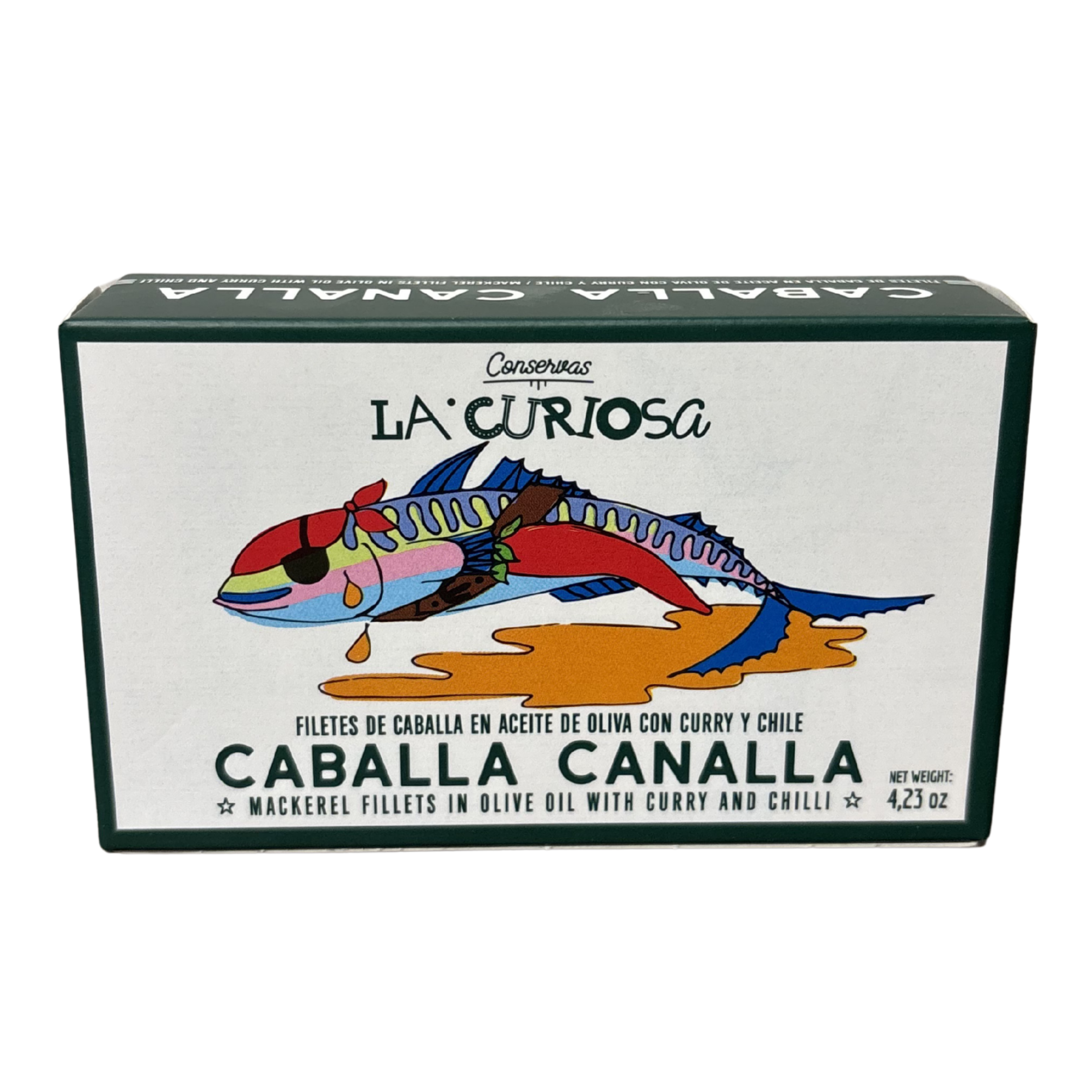 La Curiosa - Mackerel Fillets in Olive Oil with Curry & Chilli 120g