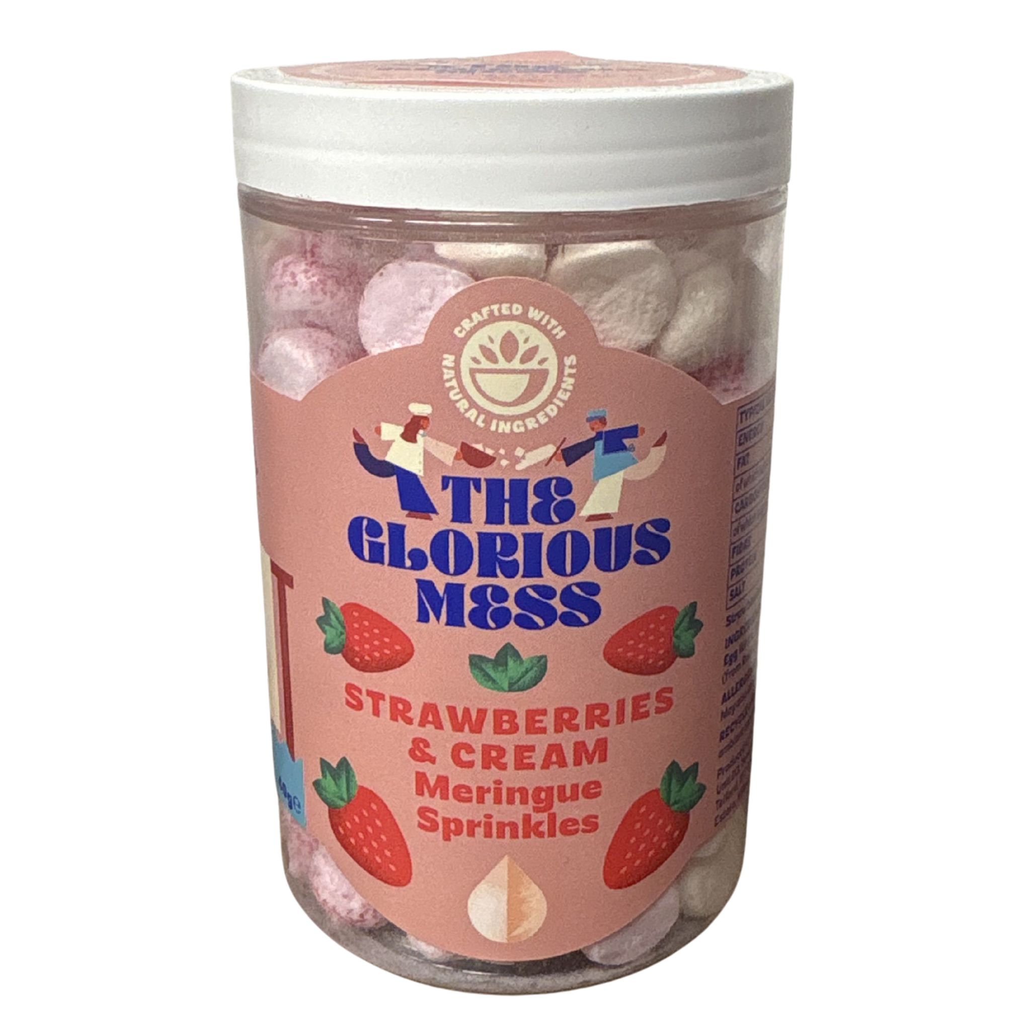Glorious Mess - Strawberries & Cream Meringue Sprinkles 40g