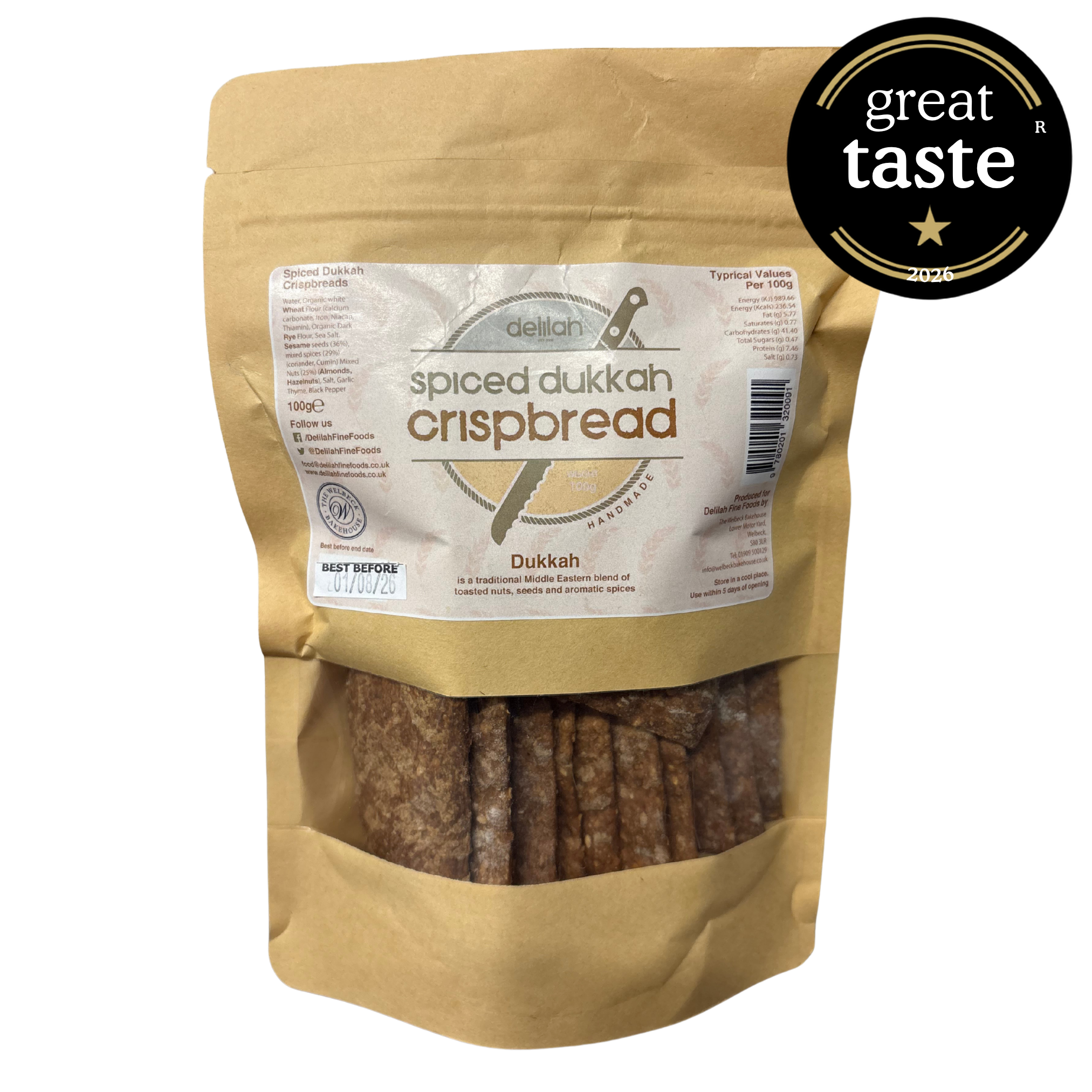 Delilah Spiced Dukkah Crispbreads 100g