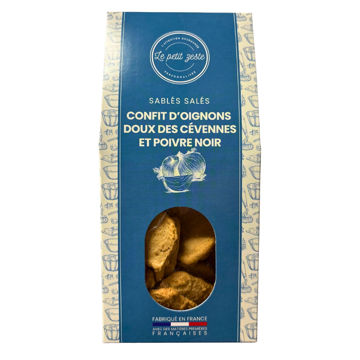 Le Petit Zeste - Confit Onion & Black Pepper Sables 100g