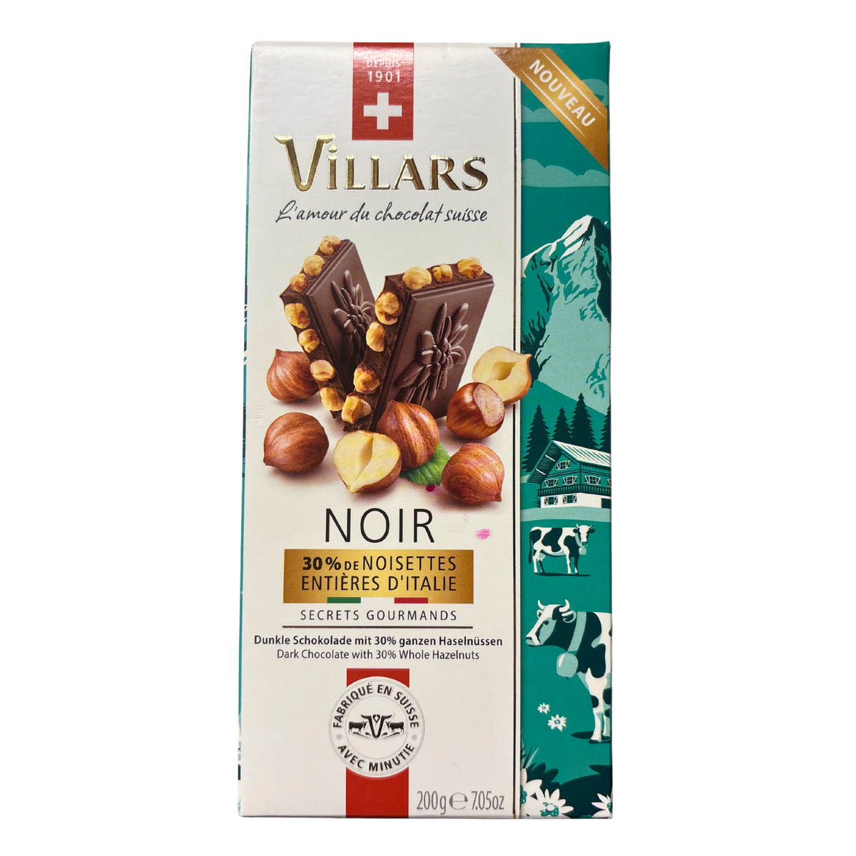 Villars - Dark Chocolate & Whole Hazelnut 200g