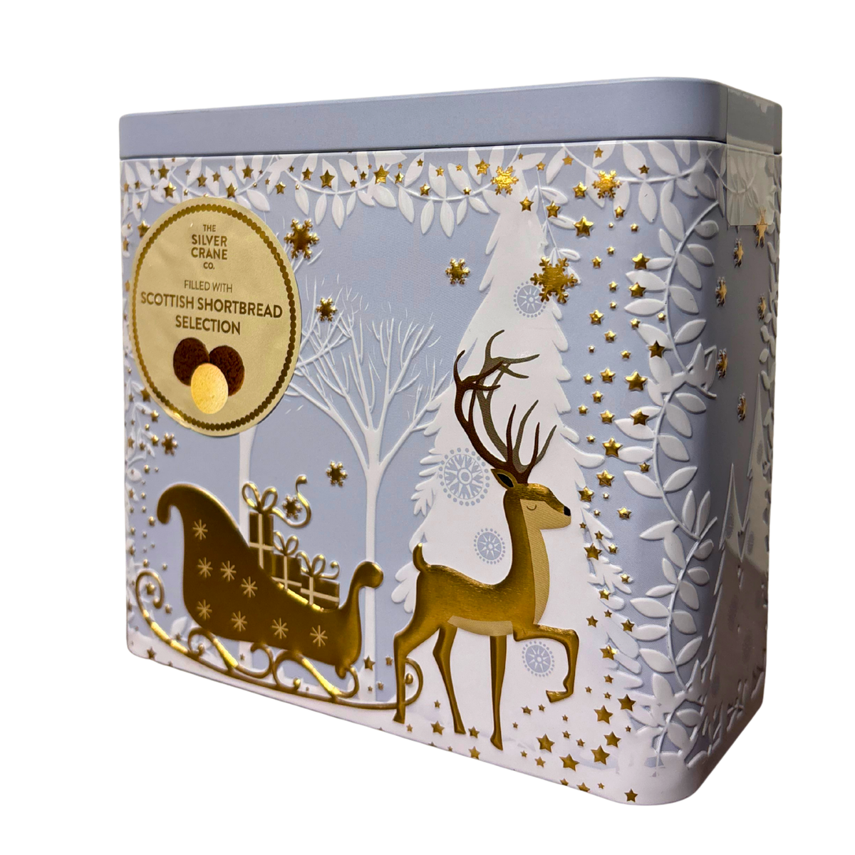 The Silver Crane - Reindeer Shortbread Selection Tin 300g