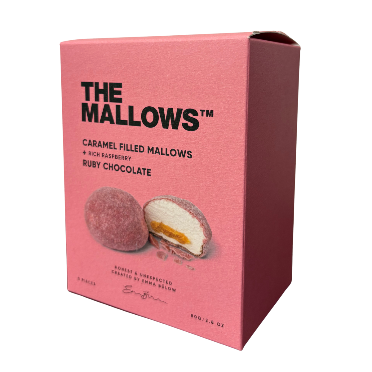 The Mallows - Caramel Filled Ruby Choc Mallows 80g