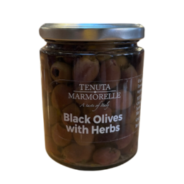 Tenuta Pitted Black Olives in Oil & Herbs